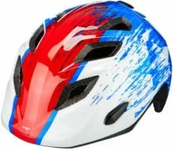 Cykelhjelm Met Elfo - 46-53 Cm - Rød-blå-hvid