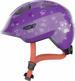 Abus Smiley 3.0 - Purple Star - Cykelhjelm Med Ugler